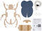 Van Tjalle en Jasper | Dieren muurlamp - Schaap | MDF | E14 fitting | Hout kleur / Zwart | wandlamp | Kinderkamer verlichting | Bouwpakket | Uniek product | Dutch Design