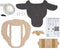 Van Tjalle en Jasper | Dieren muurlamp - Schaap | MDF | E14 fitting | Hout kleur / Zwart | wandlamp | Kinderkamer verlichting | Bouwpakket | Uniek product | Dutch Design