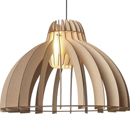 Van Tjalle en Jasper | Granny Smith XL hanglamp - Natural | Extra Groot | MDF (hout) - Laser gesneden | Hout kleur | E27 fitting | Dimbaar - Geschikt voor dimbare E27 LED lichtbron | Uniek Dutch Design Product | Gemaakt in Amsterdam
