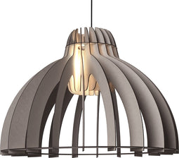 Van Tjalle en Jasper | Granny Smith XL hanglamp - Soft Grey | Extra Groot | MDF (hout) - Laser gesneden | Grijs | E27 fitting | Dimbaar - Geschikt voor dimbare E27 LED lichtbron | Uniek Dutch Design Product | Gemaakt in Amsterdam
