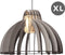 Van Tjalle en Jasper | Granny Smith XL hanglamp - Soft Grey | Extra Groot | MDF (hout) - Laser gesneden | Grijs | E27 fitting | Dimbaar - Geschikt voor dimbare E27 LED lichtbron | Uniek Dutch Design Product | Gemaakt in Amsterdam