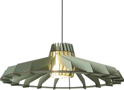 Van Tjalle en Jasper | Nikolamp Tesla hanglamp - Dirty Mint | Bouw pakket | MDF (hout) | Mint groen | E27 fitting | Laser gesneden | Sfeervol licht | Bouw pakket | Uniek Dutch Design