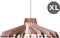 Van Tjalle en Jasper | Nikolamp Tesla XL hanglamp - Aged Pink | Bouwpakket | Extra Groot | MDF (hout) - Laser gesneden | Oud roze | E27 fitting | Dimbaar - Geschikt voor dimbare E27 LED lichtbron | Uniek Dutch Design Product | Gemaakt in Amsterdam