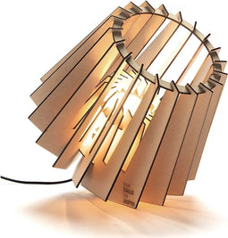 Van Tjalle en Jasper | Spot-nik vloerlamp - Naturel | Bouwpakket | MDF (hout) | Hout kleur | E27 fitting | Laser gesneden | Sfeer licht | Sfeervolle verlichting | uniek Dutch Design