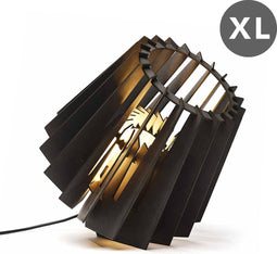 Van Tjalle en Jasper | Spot-nik XL vloerlamp - Black | Bouwpakket | MDF (hout) | Zwart | E27 fitting | Laser gesneden | Sfeer licht | schemerlamp | Dutch Design