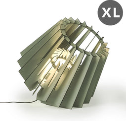 Van Tjalle en Jasper | Spot-nik XL vloerlamp - Dirty Mint | Bouwpakket | MDF (hout) | Mint groen | E27 fitting | Laser gesneden | Sfeer licht | schemerlamp | Dutch Design
