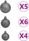 vidaXL - Kunstkerstboom - met - 150 - LED's - kerstballen - en - sneeuw - 120 - cm