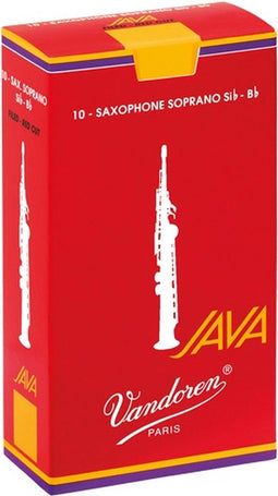 Vandoren Sopraan Saxofoon Java Red Rieten - 10 Stuks Verpakking - Dikte 3.0