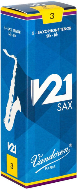 Vandoren Tenor Saxofoon V21 Rieten - 5 Stuks Verpakking - Dikte 2.5