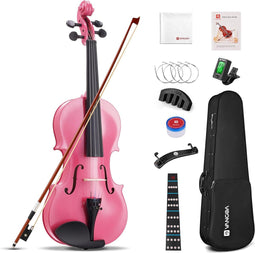 Vangoa - Violin - Acoustic - 1/2 Size - Beginner Starter Kit