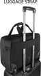 VANKEAN 17,3 inch laptoptas met wieltjes voor heren, stijlvolle handbagage-aktetas, laptoptas, waterdicht, met wieltjes, voor 's nachts, met RFID-vakken, voor reizen, werk en school, zwart