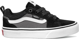 Vans Youth Filmore Jongens Sneakers - (Suede/Canvas) Black/Pewt - Maat 37