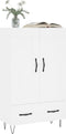 vidaXL - Hoge - kast - 69,5x31x115 - cm - bewerkt - hout - wit