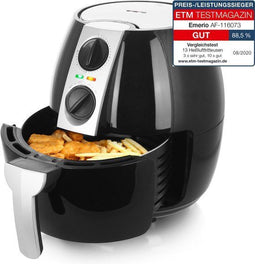 Emerio AF-116073 - Smart Fryer - 4,5L 1500W Cool Touch Vaatwasmachinebestendig - Zwart/Zilver