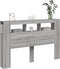 Hoofdeinde met LED 160x18,5x103,5 cm bewerkt hout grijs sonoma
