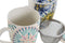 Kop met theefilter Home ESPRIT Blauw Wit Turkoois Mediterrane 340 ml (2 Stuks)