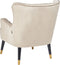 VARBERG - Fauteuil - Beige - Fluweel
