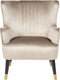 VARBERG - Fauteuil - Beige - Fluweel