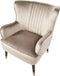VARBERG - Fauteuil - Beige - Fluweel