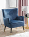 VARBERG - Fauteuil - Blauw - Fluweel