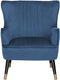 VARBERG - Fauteuil - Blauw - Fluweel