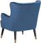 VARBERG - Fauteuil - Blauw - Fluweel