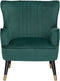VARBERG - Fauteuil - Groen - Fluweel