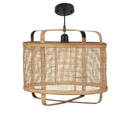 Mica Decorations Norwin Hanging Lamp - H33 x Ø39 cm - Rattan - Brown