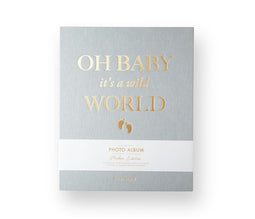 Printworks Photo Album - Baby Its a Wild World - Grey