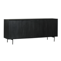 Homestylingshop Dressoir Juul 210 cm - dressoir kast zwart - Dressoir industrieel