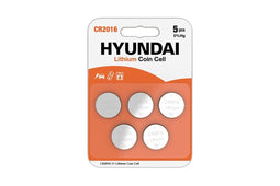 Hyunda Batteries - Lithium CR2016 Button cell batteries - 5 pcs.