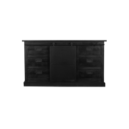 Homestylingshop Dressoir Jorrit zwart - dressoir kasten - opbergkasten 160 cm