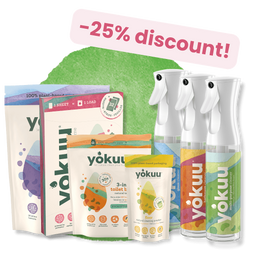 YOKUU Full Home Starter Kit - Laundry strips, Dishwasher tablets, Allpurpose cleaner and more - Zero