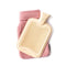 UK Made Natural Cotton Hot Water Bottle in Blush Pink