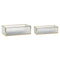 Ripple Glass Boxes Brass (set of 2)