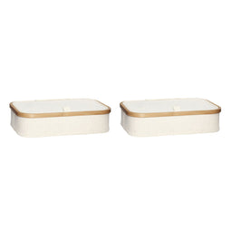 Ecru Storage Boxes Beige (set of 2)