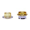 Kiosk Candlesticks Yellow/Purple (set of 2)