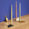 Crescent Candlesticks Beige/Black (set of 2)