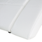 Beliani EU Super King Size Panel Bed 6ft White Leather Slatted Curved Frame Contemporary