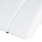 Beliani EU Super King Size Waterbed 6ft White Leather Curved Frame with Accessories Contemporary