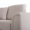 Beliani Corner Sofa Beige Fabric Upholstered with Ottoman L-shaped Right Hand Orientation