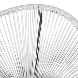 Beliani Bistro Set White PE Rattan 3 Piece 2 Seater Modern