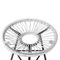 Beliani Bistro Set White PE Rattan 3 Piece 2 Seater Modern
