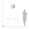 Beliani Pendant Lamp White Plastic Flower Rose Bloom Shade Ceiling Light