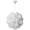 Beliani Pendant Lamp White Plastic Flower Rose Bloom Shade Ceiling Light