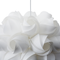 Beliani Pendant Lamp White Plastic Flower Rose Bloom Shade Ceiling Light