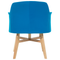 Beliani Armchair Blue Club Chair Retro Style Wooden Legs