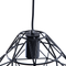 Beliani 1 Light Black Pendant Ceiling Cage Shape Geometric Metal Naked Wire
