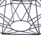 Beliani 1 Light Black Pendant Ceiling Cage Shape Geometric Metal Naked Wire