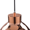 Beliani Hanging Light Pendant Lamp Copper High Gloss Shade Geometric Round Industrial Design